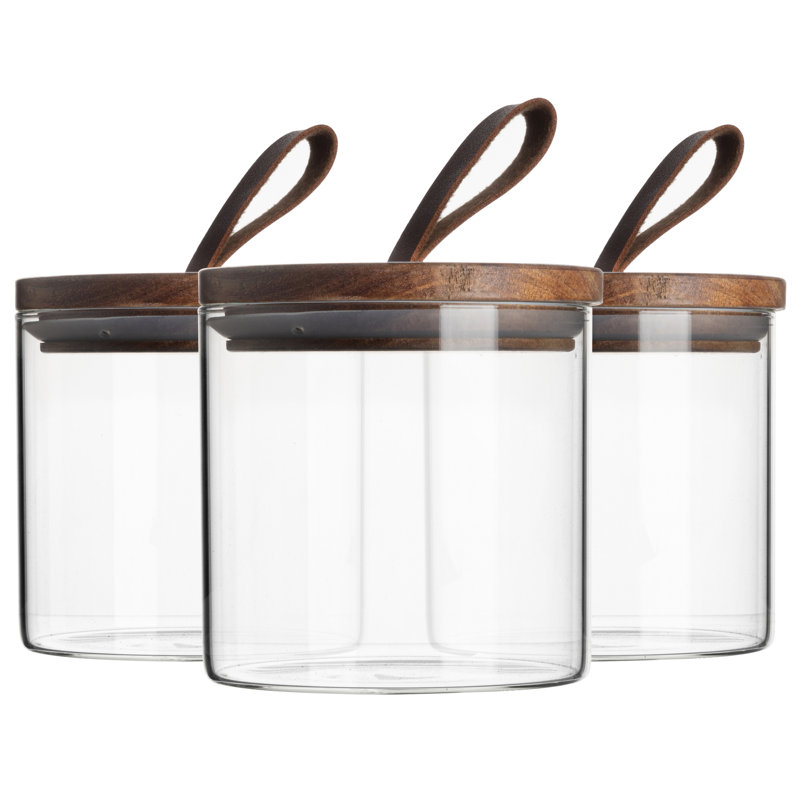 Argon Tableware Scandi Storage Jar with Leather Loop Lid Wayfair.co.uk